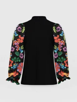 Clearance Saint and Sofia Penny Puff Sleeve Long Sleeve - Pop Floral