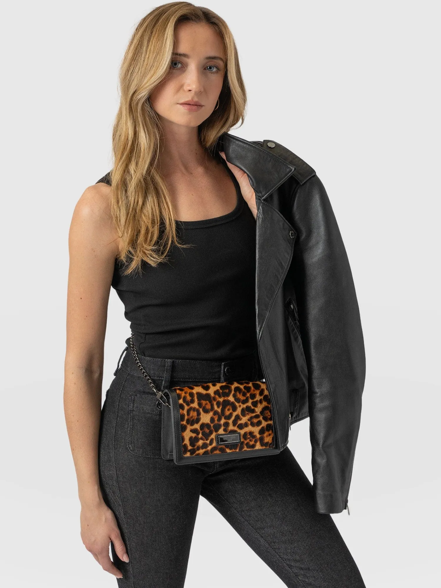 Outlet Saint and Sofia Primrose Wallet on Chain - Leopard