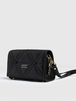 Online Saint and Sofia Quilted Keira Cross Body Bag - Black