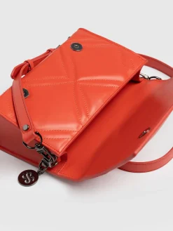 Sale Saint and Sofia Quilted Keira Cross Body Bag - Coral