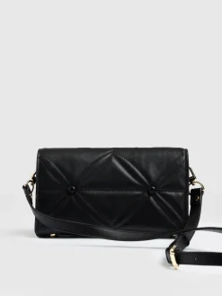 Online Saint and Sofia Quilted Keira Cross Body Bag - Black