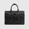 Online Saint and Sofia Quilted Maeve Duffle Bag - Black