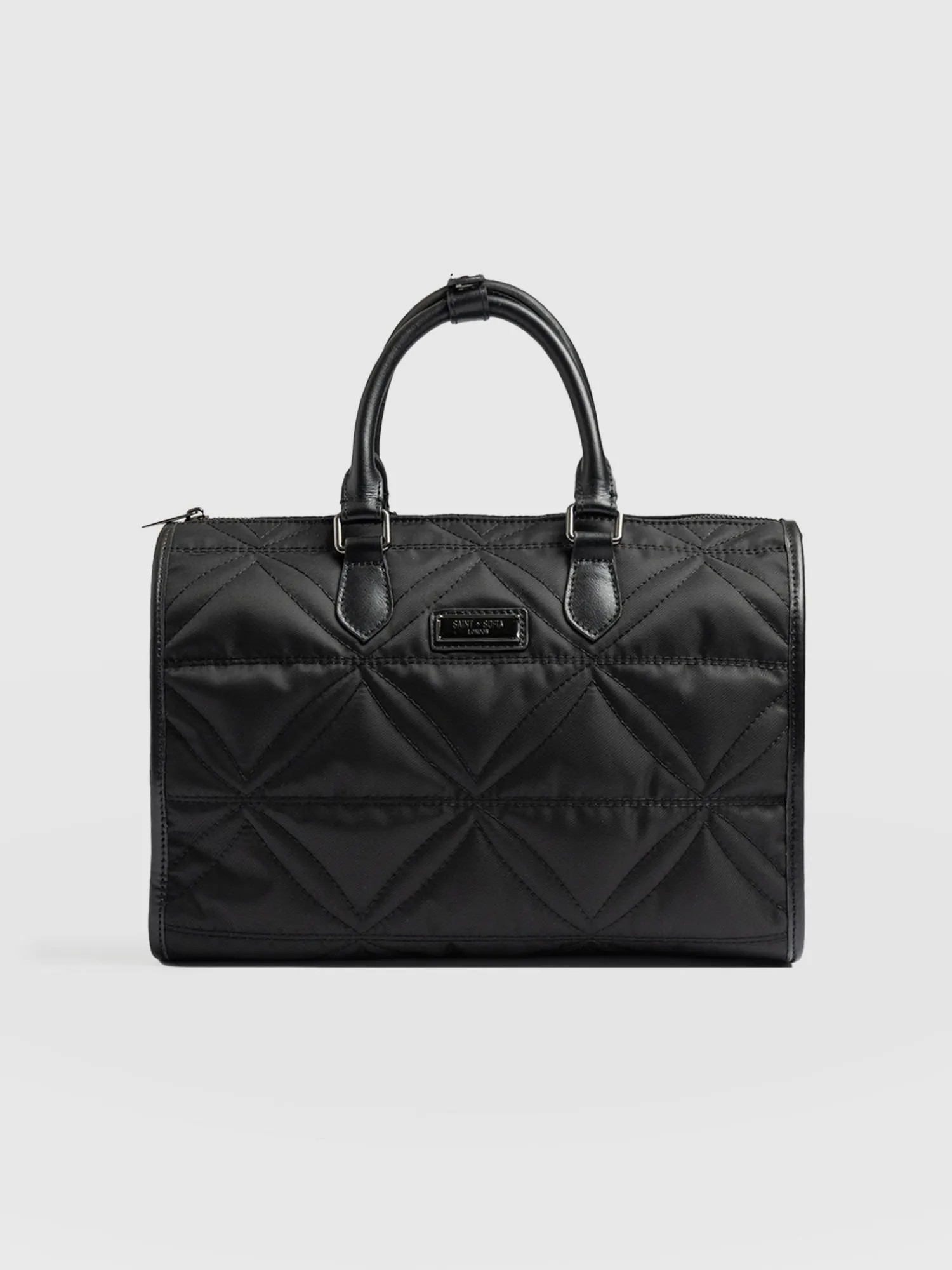 Online Saint and Sofia Quilted Maeve Duffle Bag - Black
