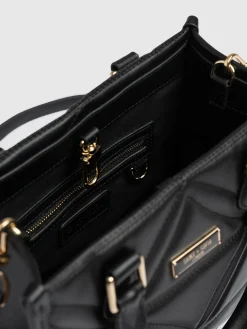 Sale Saint and Sofia Quilted Mia Mini Tote Bag - Black