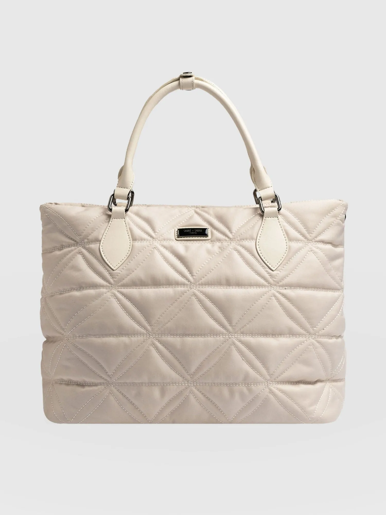 Hot Saint and Sofia Quilted Selene Shopper Bag - Cream