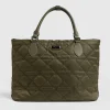 Outlet Saint and Sofia Quilted Selene Shopper Bag - Khaki