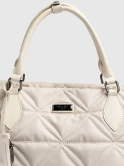 Hot Saint and Sofia Quilted Selene Shopper Bag - Cream