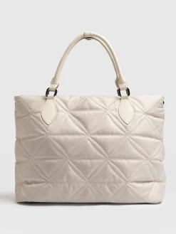 Hot Saint and Sofia Quilted Selene Shopper Bag - Cream