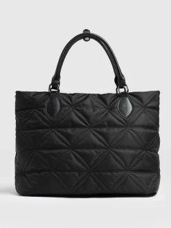 Discount Saint and Sofia Quilted Selene Shopper Bag - Black