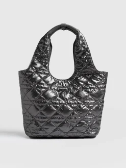 Clearance Saint and Sofia Quilted Stella Shoulder Tote Bag - Gunmetal