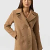 Discount Saint and Sofia Quinn Pea Coat - Camel