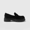 Online Saint and Sofia Raine Studded Loafer - Black Suede