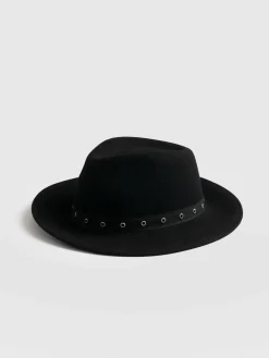 Hot Saint and Sofia Ramona Studded Hat - Black