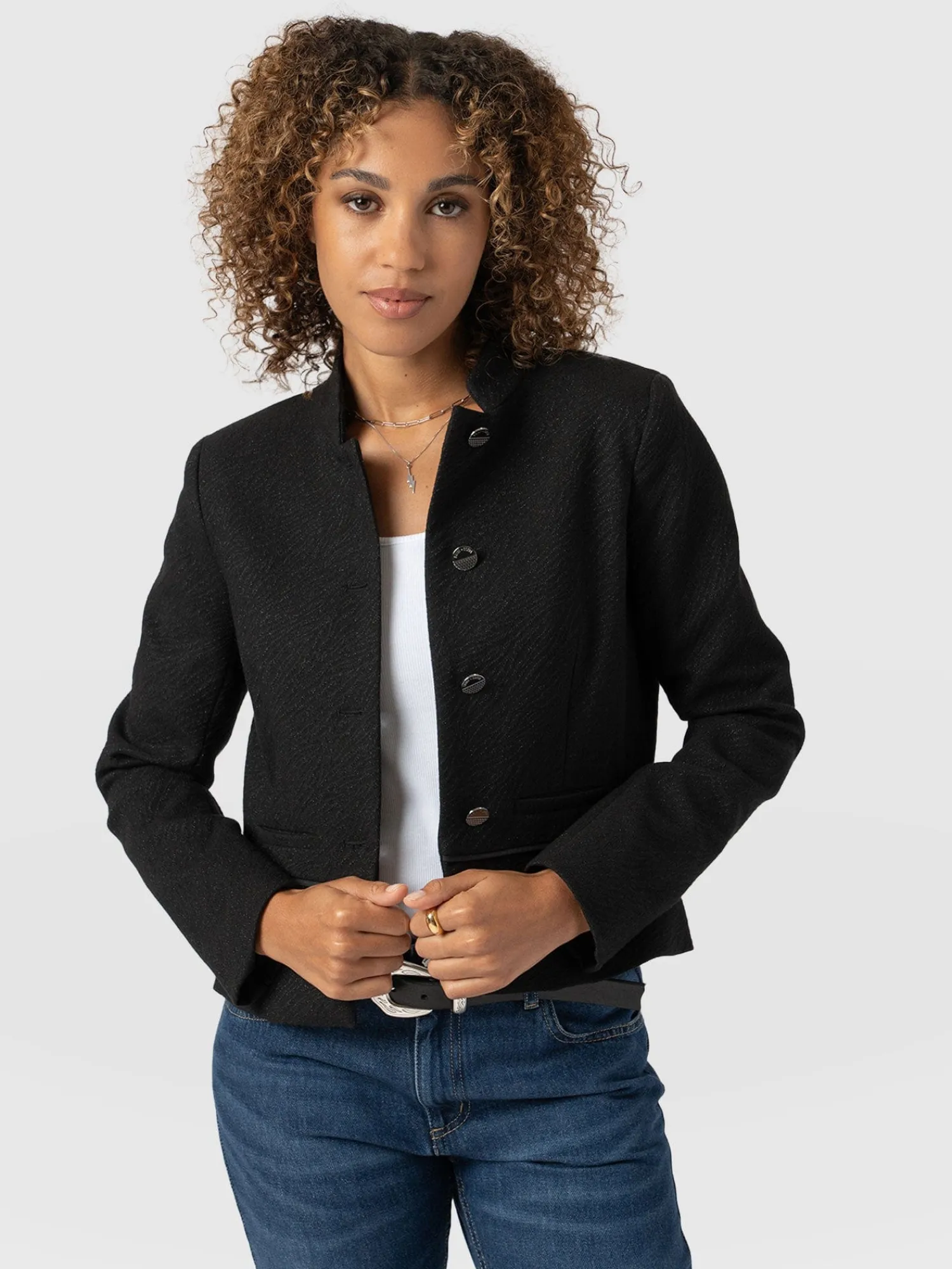 Sale Saint and Sofia Ramone Jacket - Zebra Jacquard