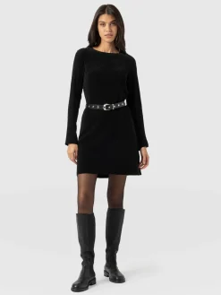 Online Saint and Sofia Raya Knit Dress - Black