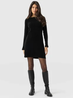 Online Saint and Sofia Raya Knit Dress - Black