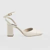 Discount Saint and Sofia Rayner Cap Toe Heel - Cream
