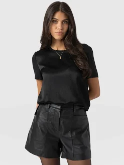 Clearance Saint and Sofia Rayner Contrast Tee - Black