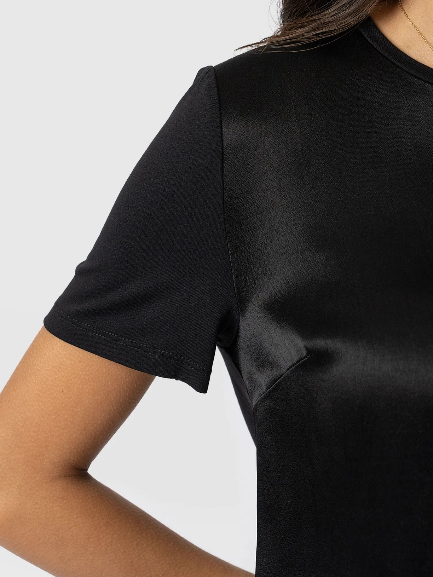 Clearance Saint and Sofia Rayner Contrast Tee - Black