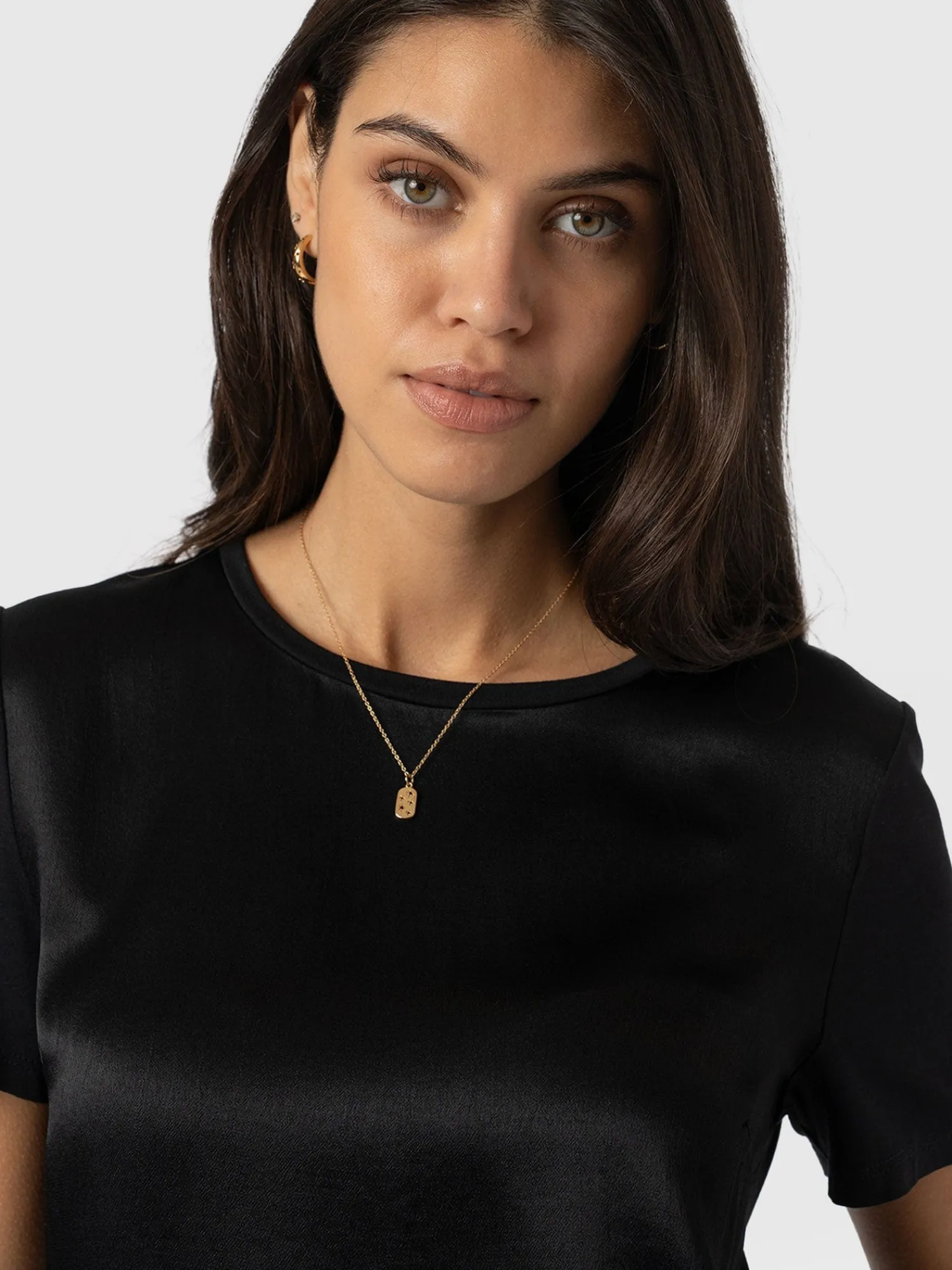 Clearance Saint and Sofia Rayner Contrast Tee - Black