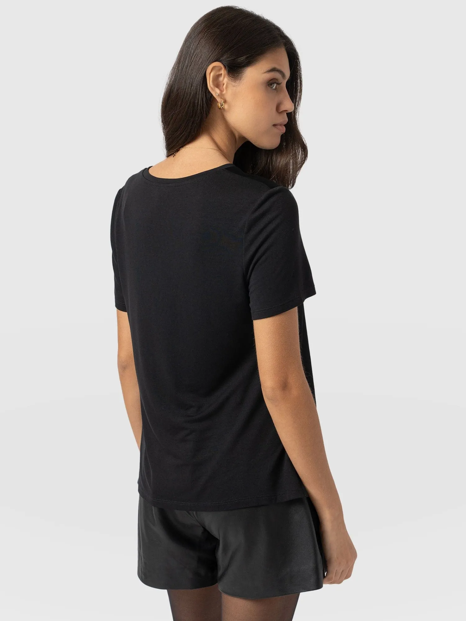 Clearance Saint and Sofia Rayner Contrast Tee - Black