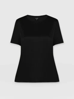 Clearance Saint and Sofia Rayner Contrast Tee - Black