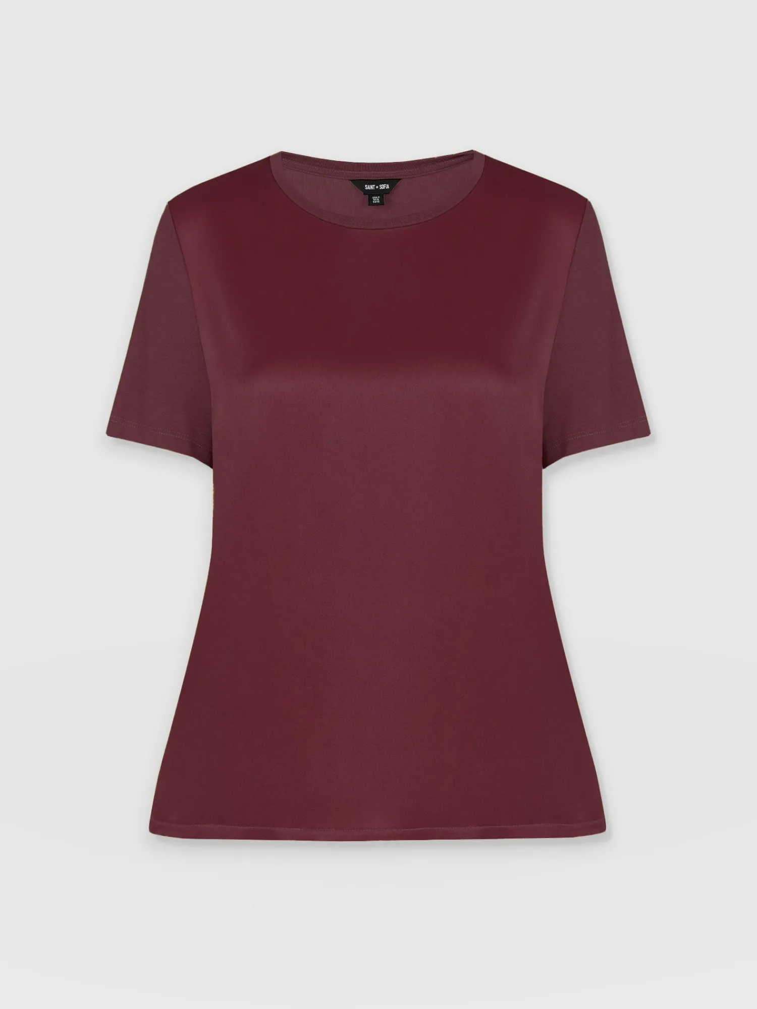 Online Saint and Sofia Rayner Contrast Tee - Maroon