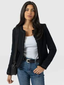 Discount Saint and Sofia Rayner Jacket - Black Bouclé
