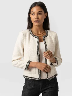 Outlet Saint and Sofia Rayner Jacket - Cream/Black