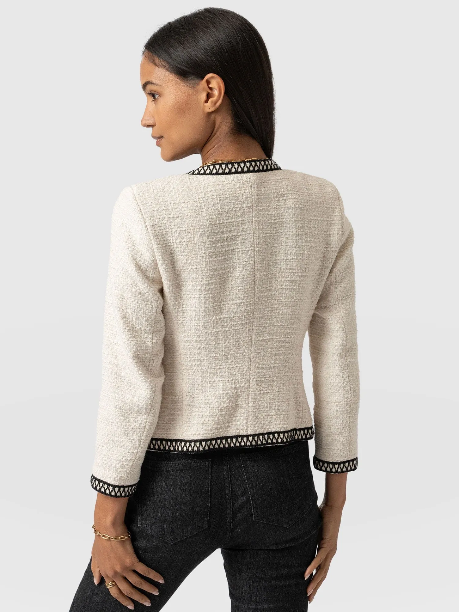 Outlet Saint and Sofia Rayner Jacket - Cream/Black