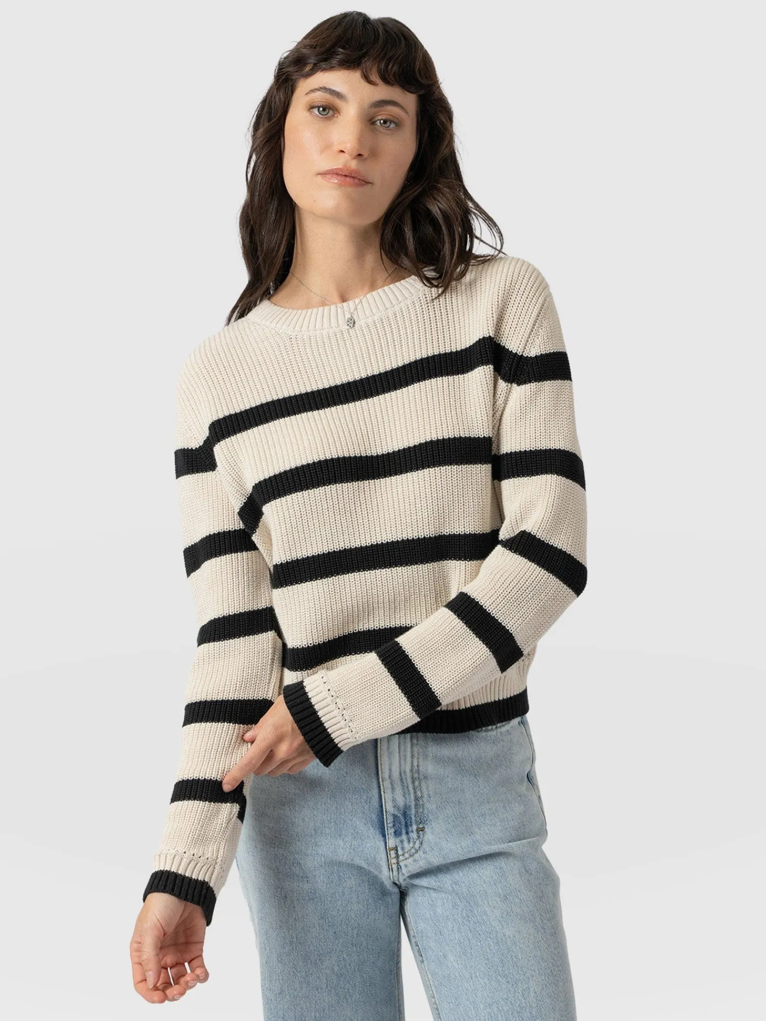 Discount Saint and Sofia Remy Crop Jumper - Stripe