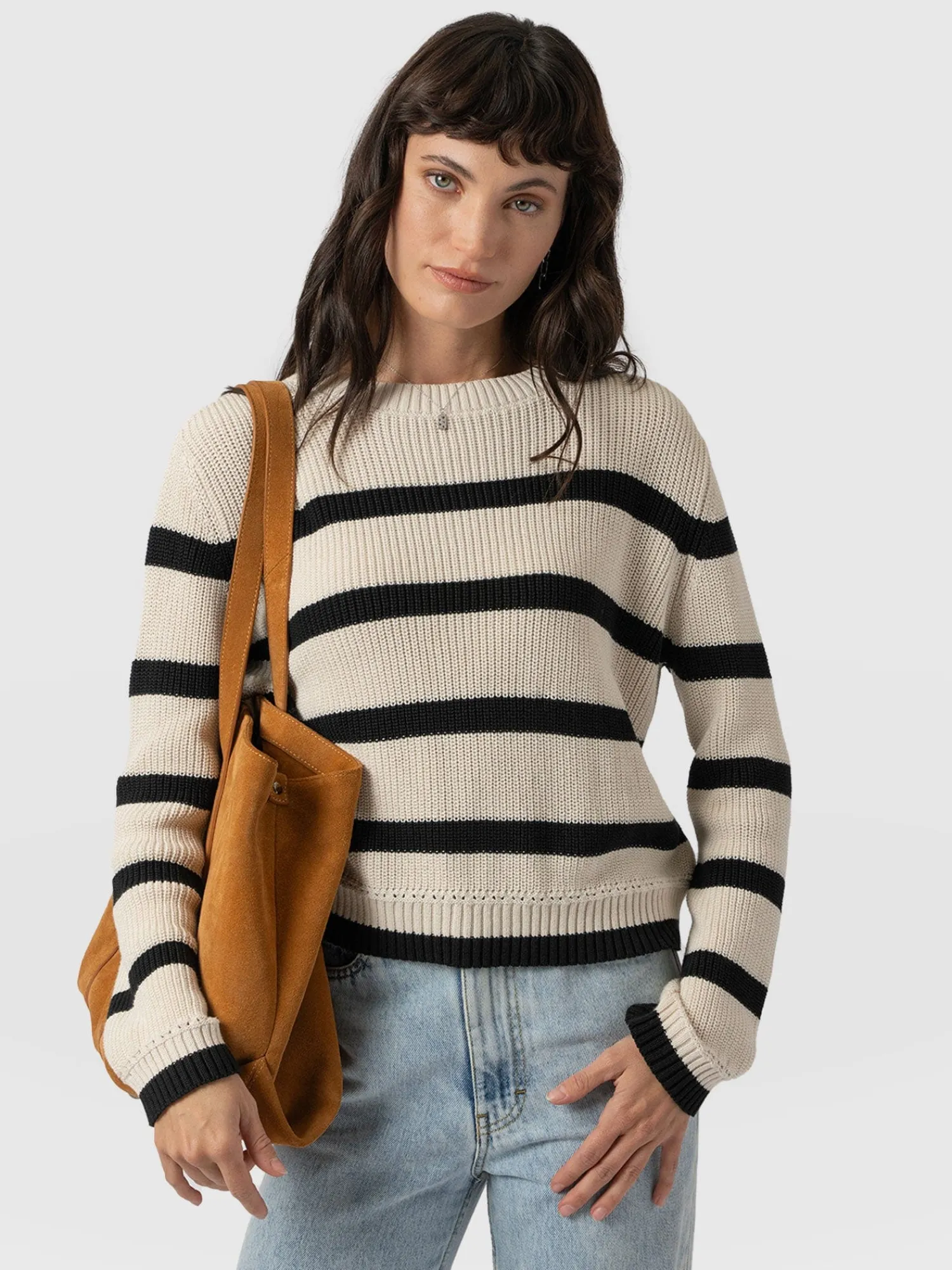 Discount Saint and Sofia Remy Crop Jumper - Stripe