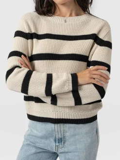 Discount Saint and Sofia Remy Crop Jumper - Stripe