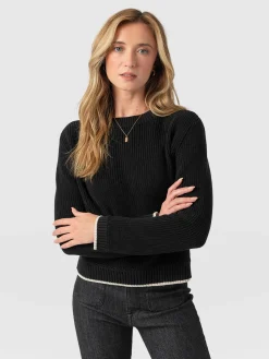Sale Saint and Sofia Remy Crop Sweater - Black