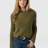 Fashion Saint and Sofia Remy Crop Sweater - Khaki