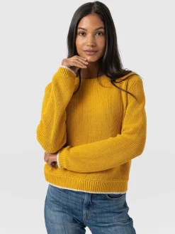 Fashion Saint and Sofia Remy Crop Sweater - Yellow