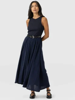 Discount Saint and Sofia Renee Contrast Dress - Navy