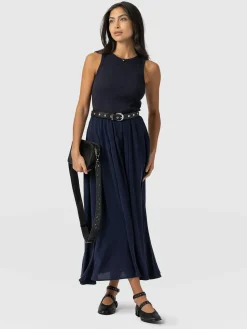 Discount Saint and Sofia Renee Contrast Dress - Navy
