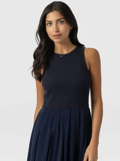 Discount Saint and Sofia Renee Contrast Dress - Navy