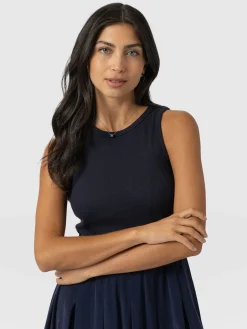 Discount Saint and Sofia Renee Contrast Dress - Navy