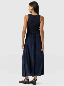 Discount Saint and Sofia Renee Contrast Dress - Navy