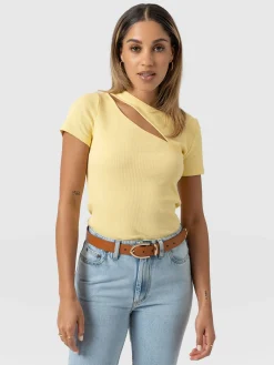 Sale Saint and Sofia Reveal Tee - Yellow