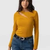 Clearance Saint and Sofia Reveal Tee Long Sleeve - Ochre