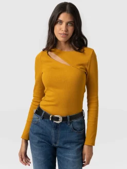 Clearance Saint and Sofia Reveal Tee Long Sleeve - Ochre