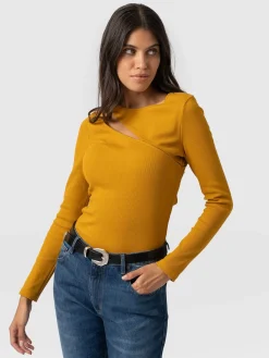 Clearance Saint and Sofia Reveal Tee Long Sleeve - Ochre