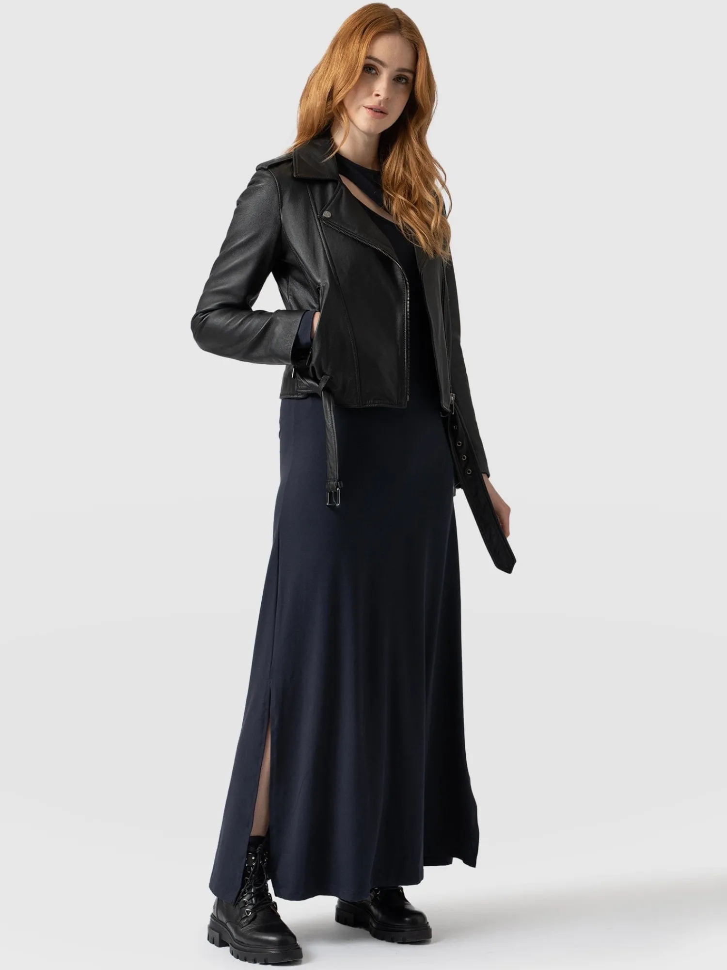 Clearance Saint and Sofia Reveal Viscose Runway Dress - Navy