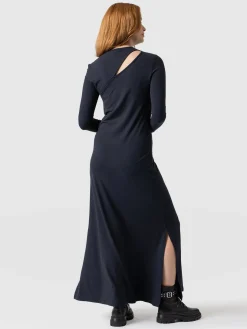 Clearance Saint and Sofia Reveal Viscose Runway Dress - Navy