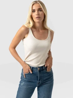 Outlet Saint and Sofia Rib Cami - Cream