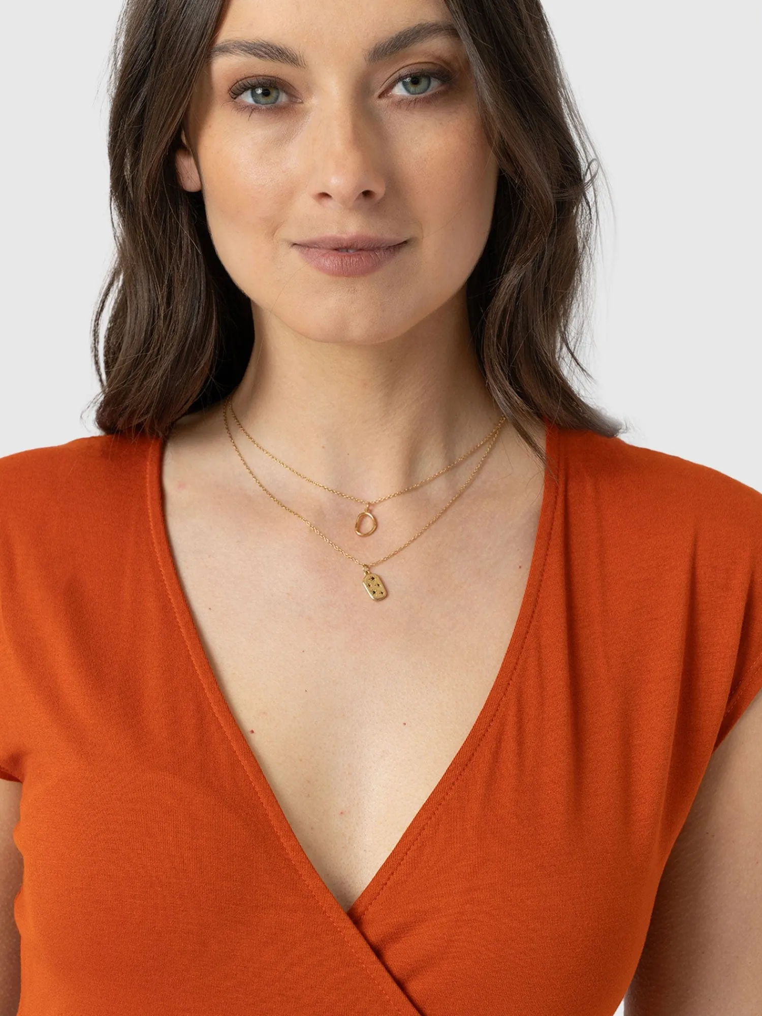 Discount Saint and Sofia Rosa Wrap Tee - Amber