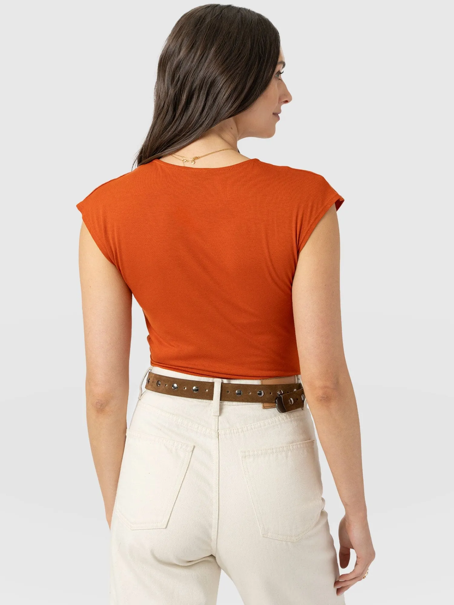 Discount Saint and Sofia Rosa Wrap Tee - Amber